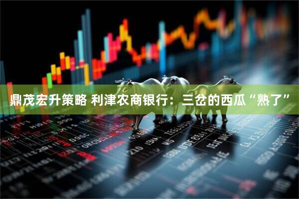 鼎茂宏升策略 利津农商银行：三岔的西瓜“熟了”